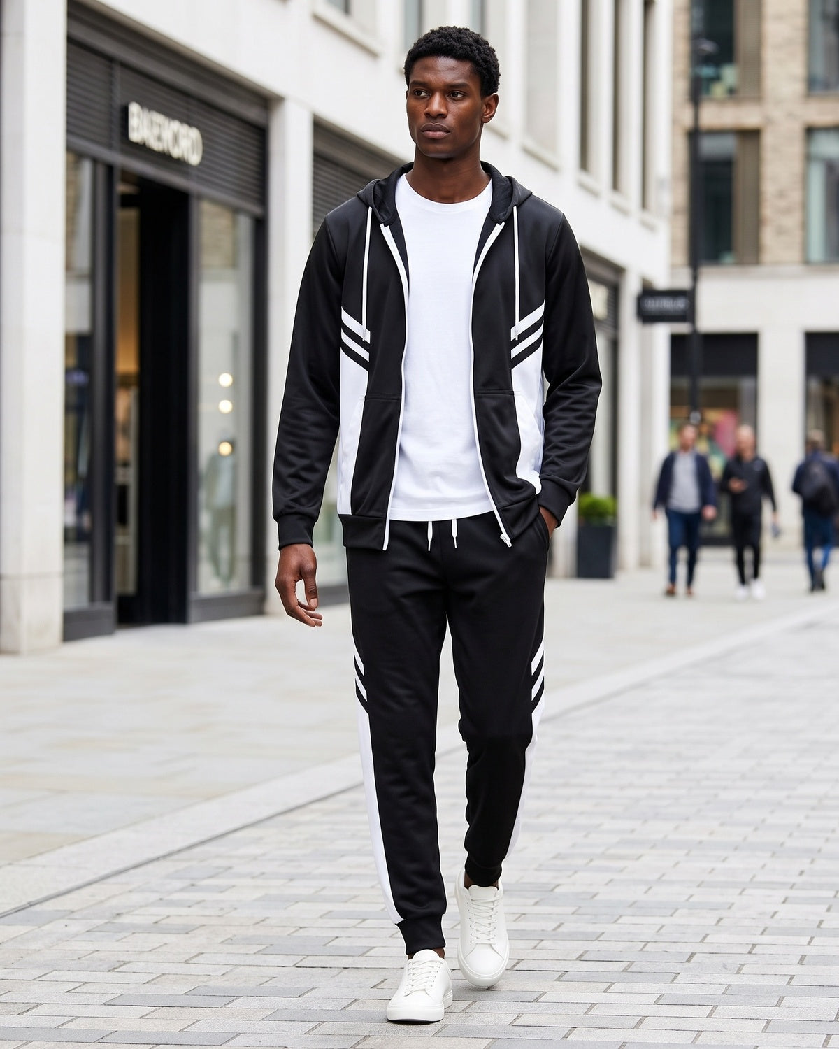 KZZ Men's Casual Hooded Tracksuit
