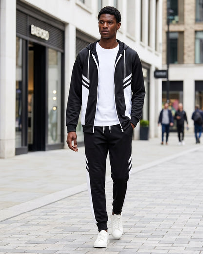 KZZ Men's Casual Hooded Tracksuit