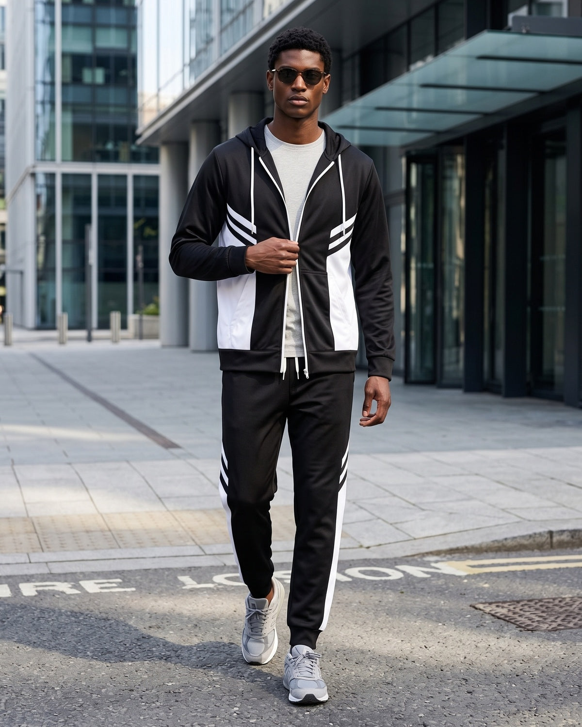 KZZ Men's Casual Hooded Tracksuit