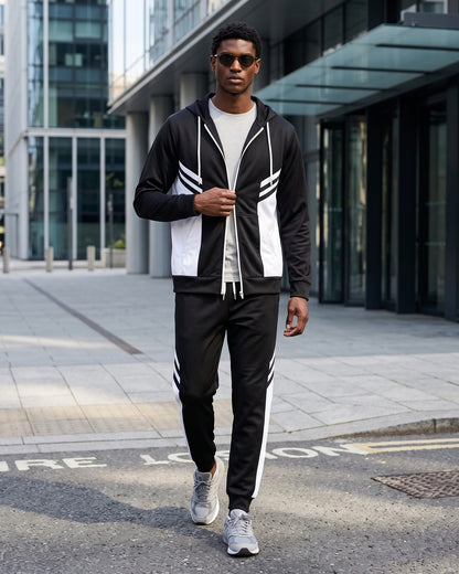 KZZ Men's Casual Hooded Tracksuit