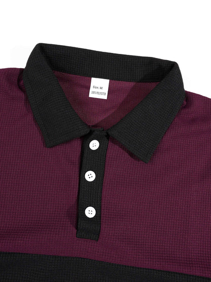 KZZ Slim-fit collared top and textured trousers
