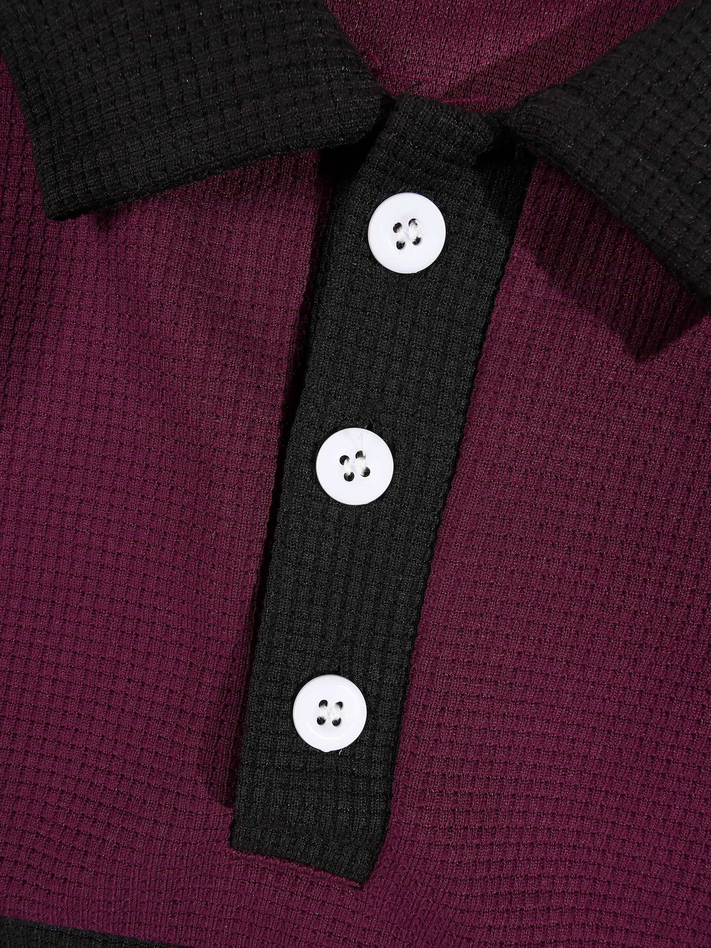 KZZ Slim-fit collared top and textured trousers