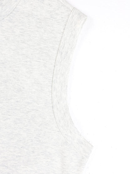 KZZ Men's long-length sleeveless crew-neck top