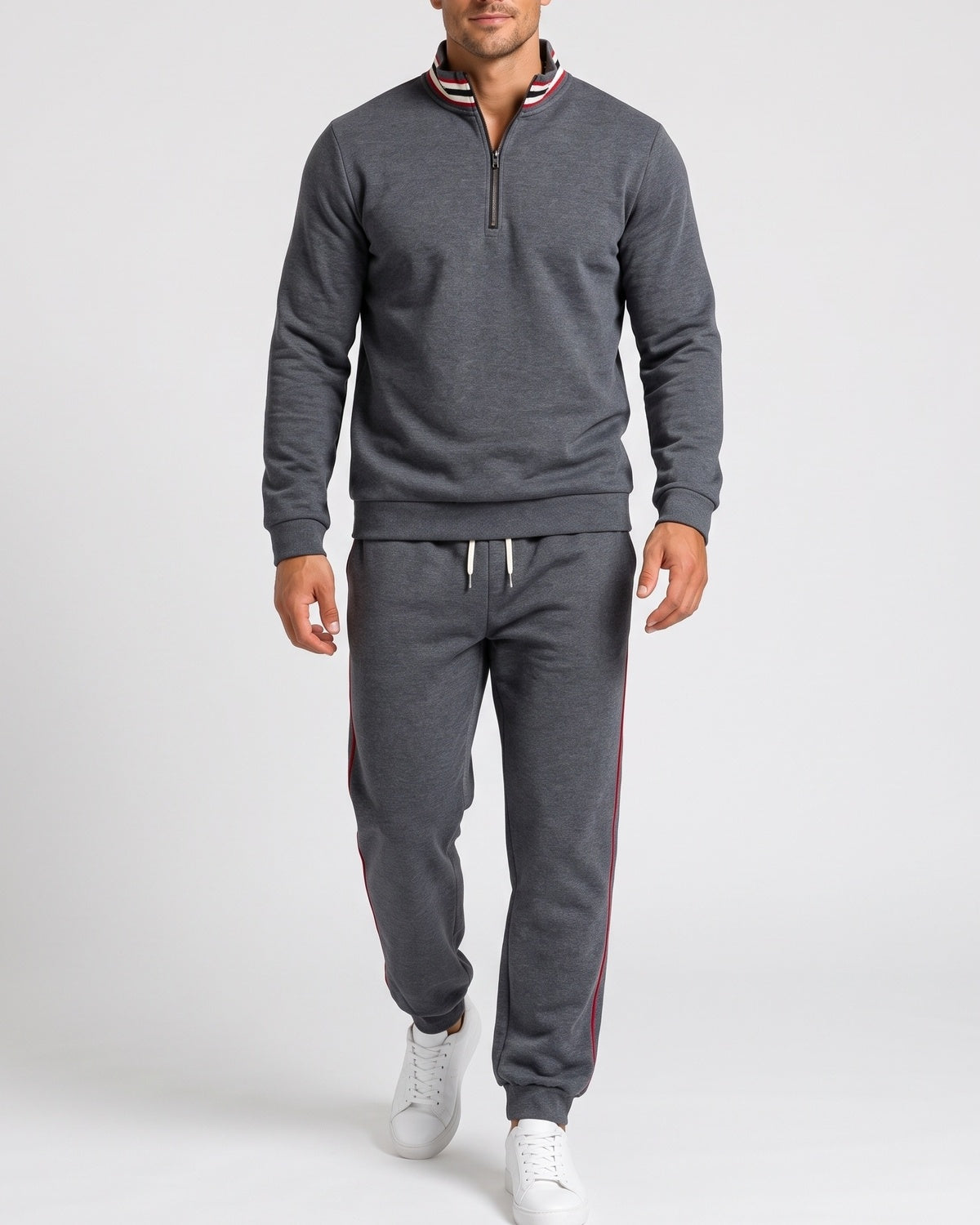 KZZ Men's Two-Piece Hoodie and Drawstring Sweatpants Set