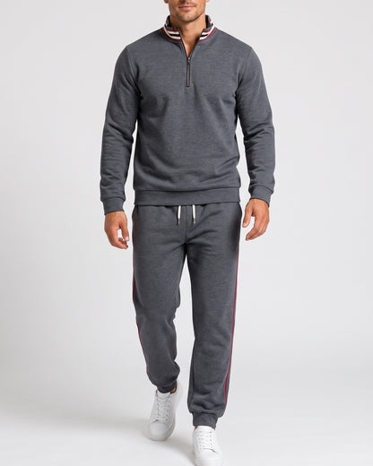 KZZ Men's Two-Piece Hoodie and Drawstring Sweatpants Set