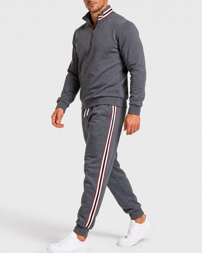 KZZ Men's Two-Piece Hoodie and Drawstring Sweatpants Set