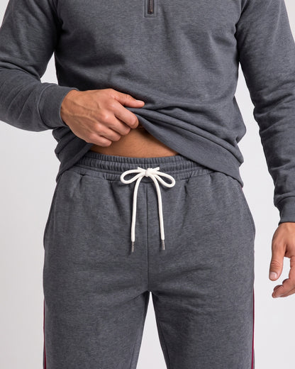 KZZ Men's Two-Piece Hoodie and Drawstring Sweatpants Set