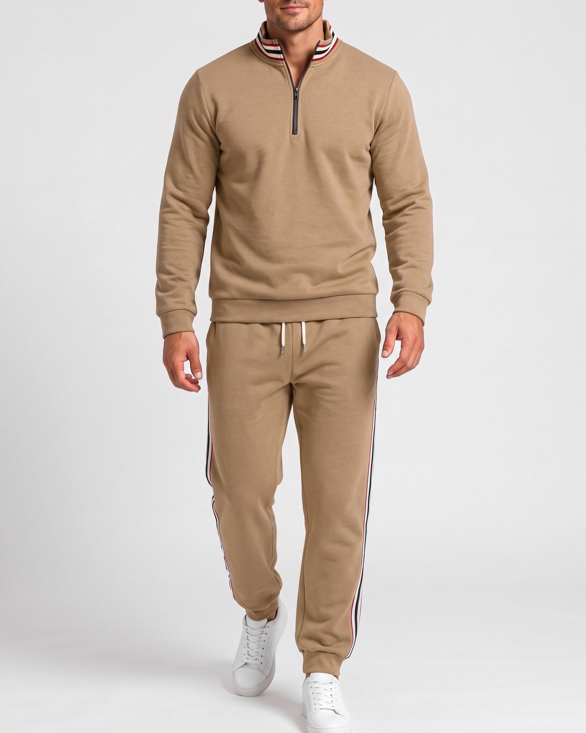 KZZ Men's Two-Piece Hoodie and Drawstring Sweatpants Set