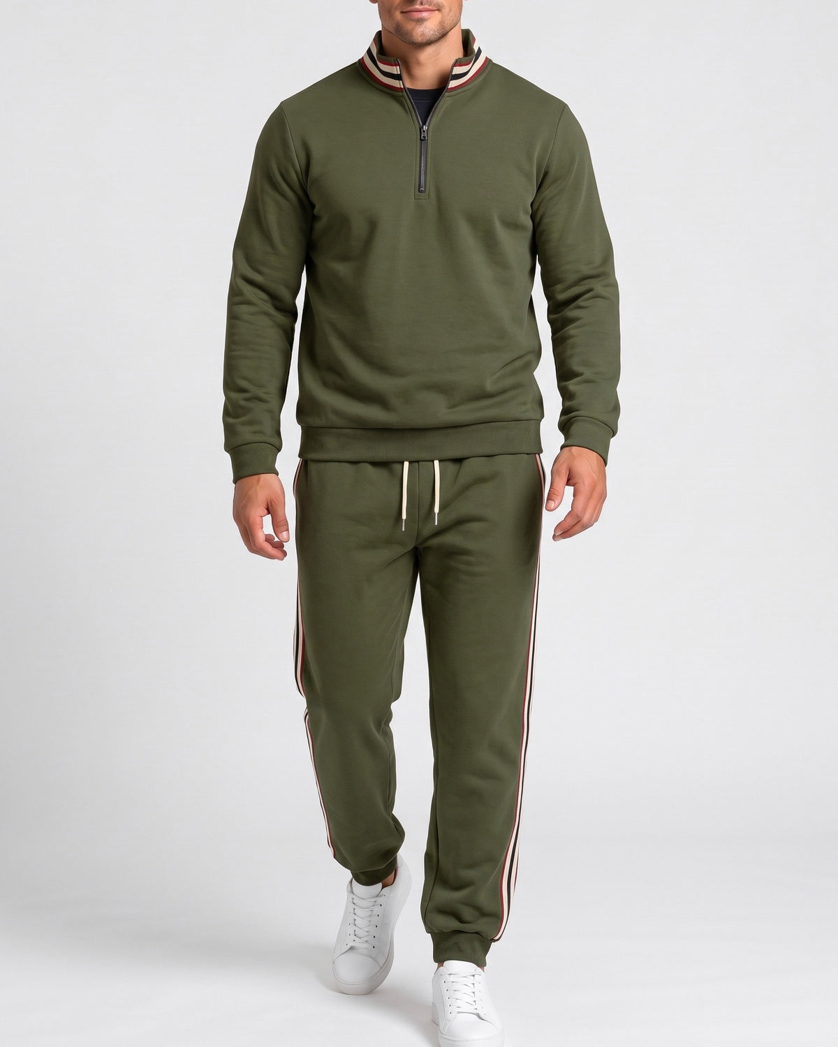 KZZ Men's Two-Piece Hoodie and Drawstring Sweatpants Set