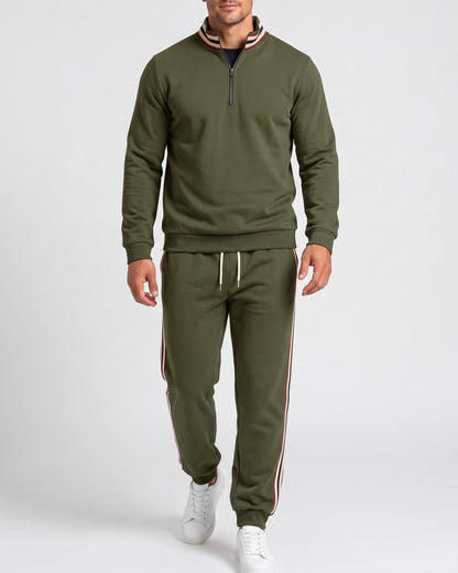 KZZ Men's Two-Piece Hoodie and Drawstring Sweatpants Set