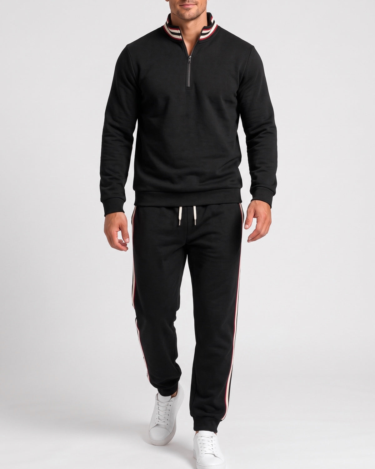 KZZ Men's Two-Piece Hoodie and Drawstring Sweatpants Set