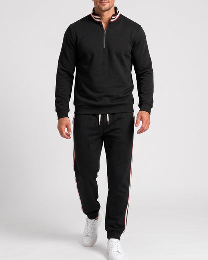 KZZ Men's Two-Piece Hoodie and Drawstring Sweatpants Set