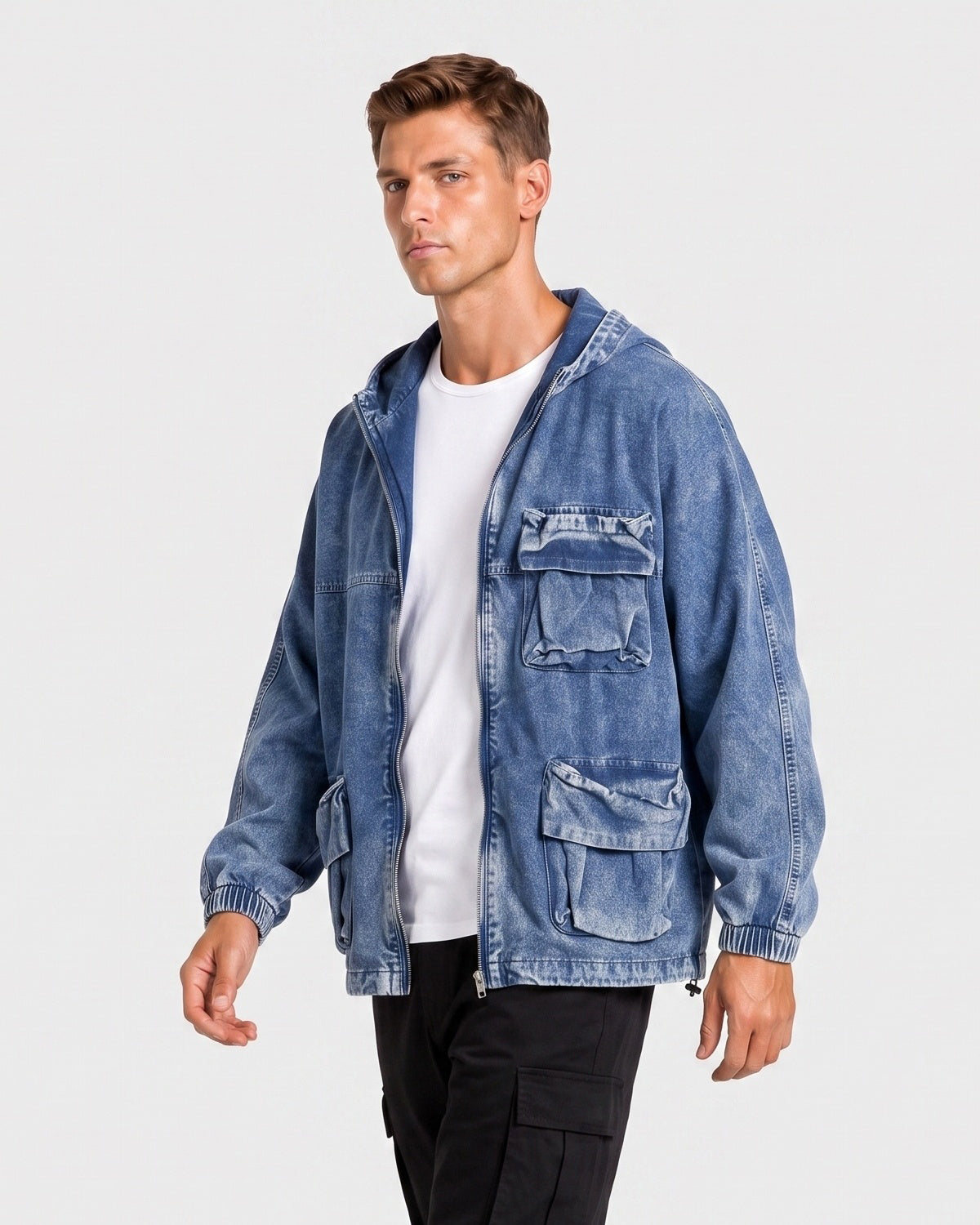 KZZ Men's Hooded Jacket