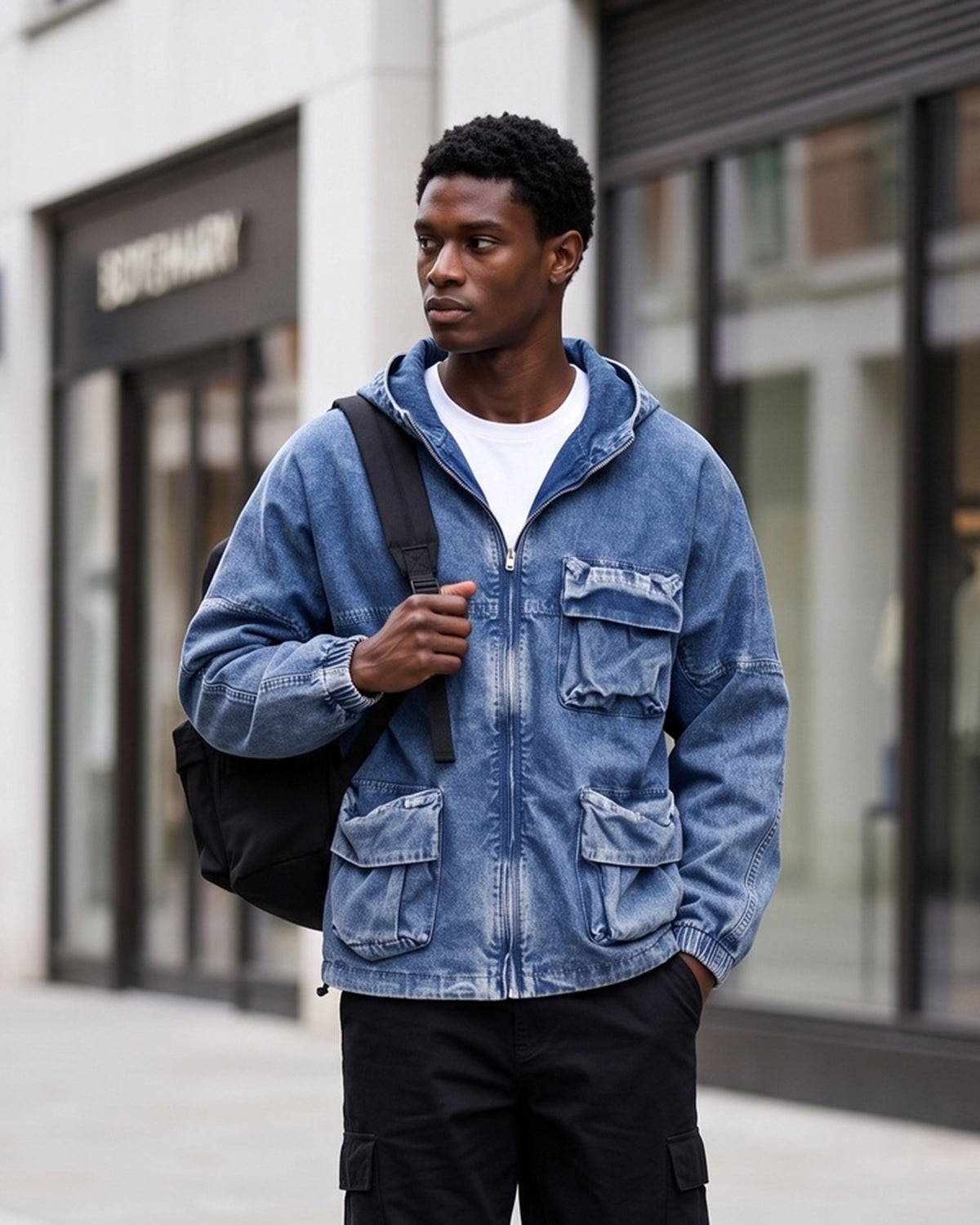 KZZ Men's Hooded Jacket