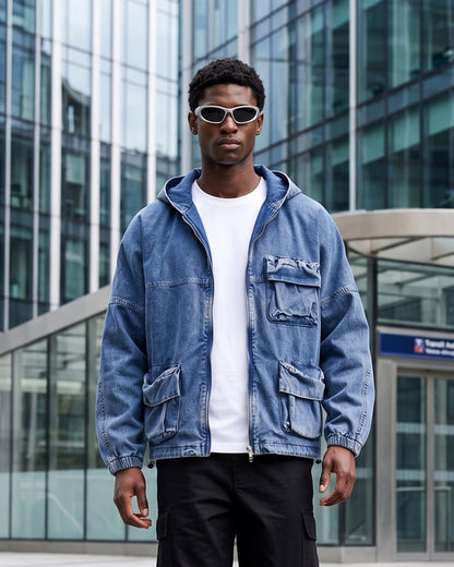 KZZ Men's Hooded Jacket
