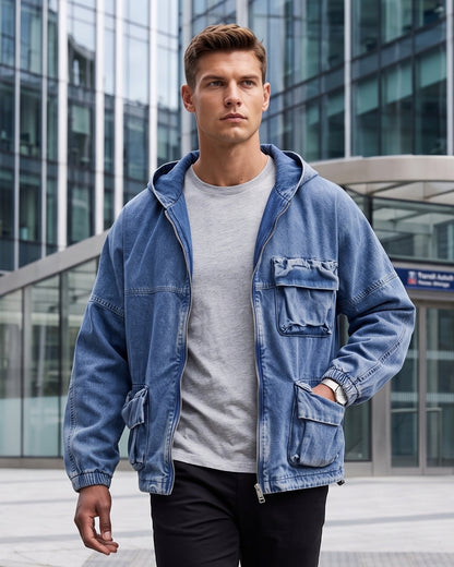 KZZ Men's Hooded Jacket