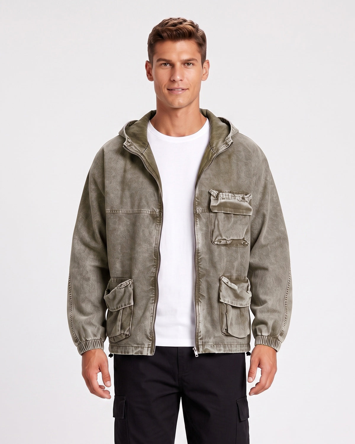 KZZ Men's Hooded Jacket