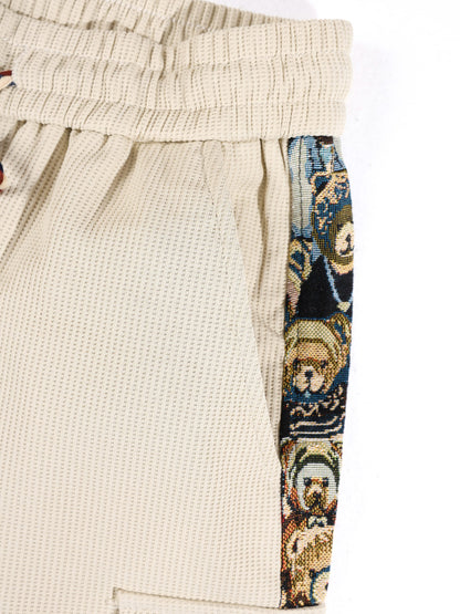 KZZ Men's Fashion Cartoon Print Cargo Shorts