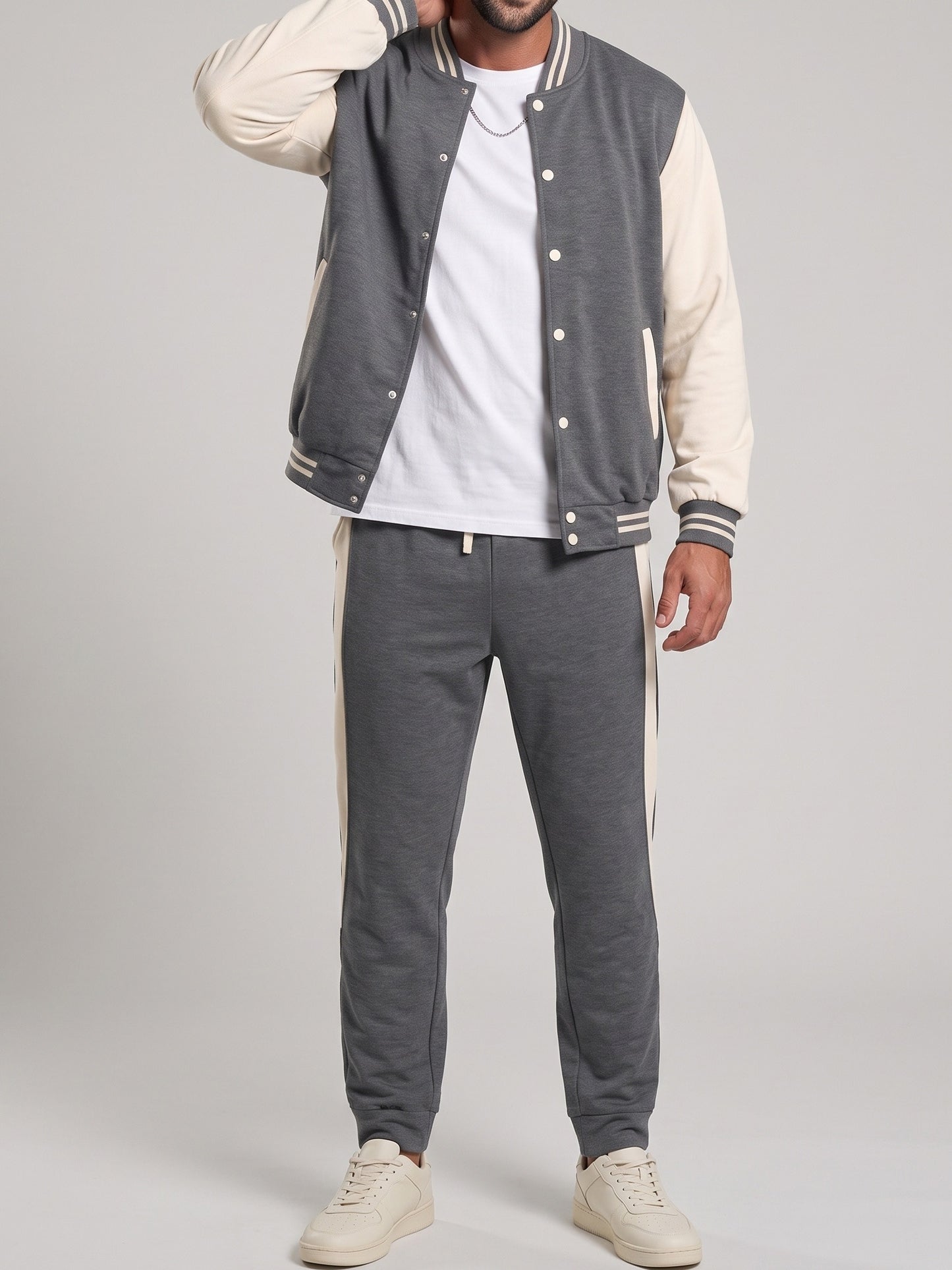 KZZ Men's Baseball Jacket Set