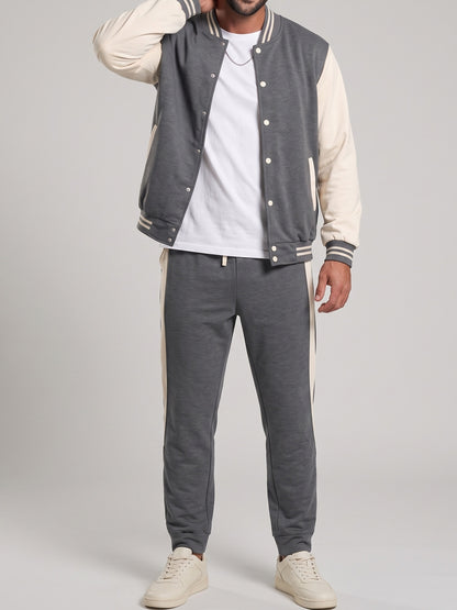 KZZ Men's Baseball Jacket Set