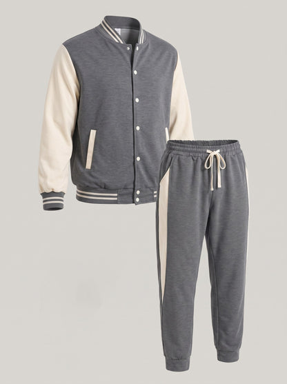 KZZ Men's Baseball Jacket Set