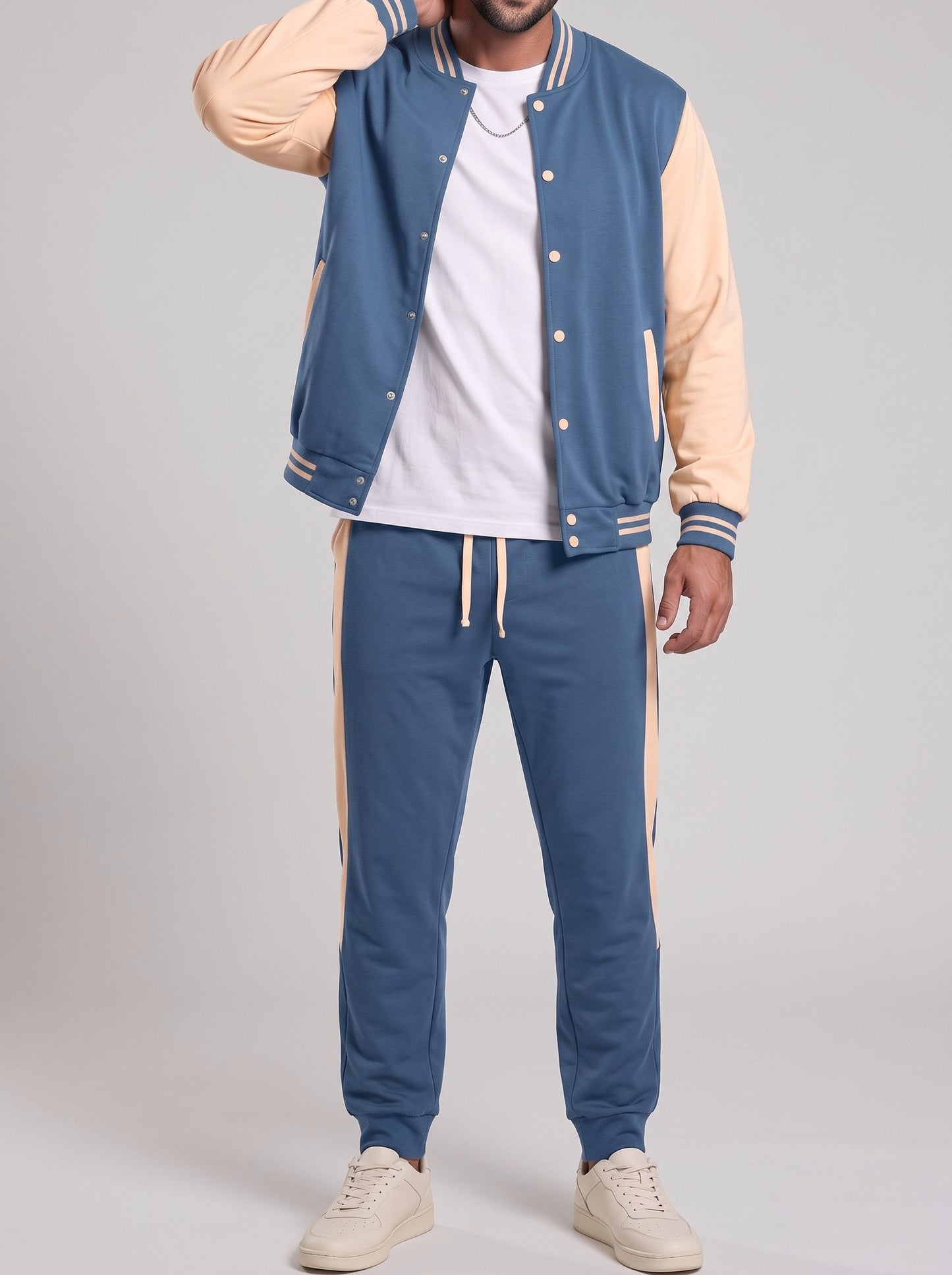 KZZ Men's Baseball Jacket Set