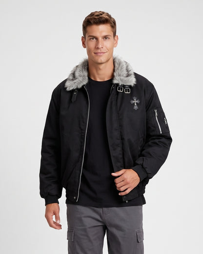 KZZ Men's Padded Long-Sleeve Jacket