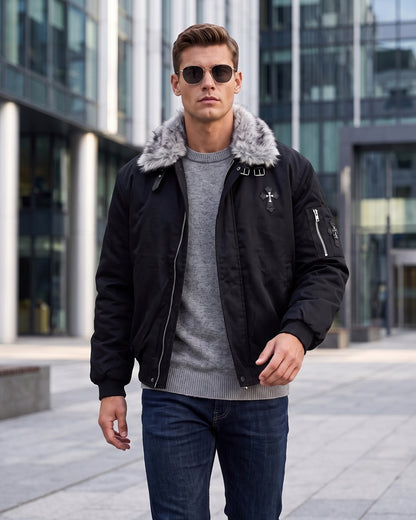 KZZ Men's Padded Long-Sleeve Jacket