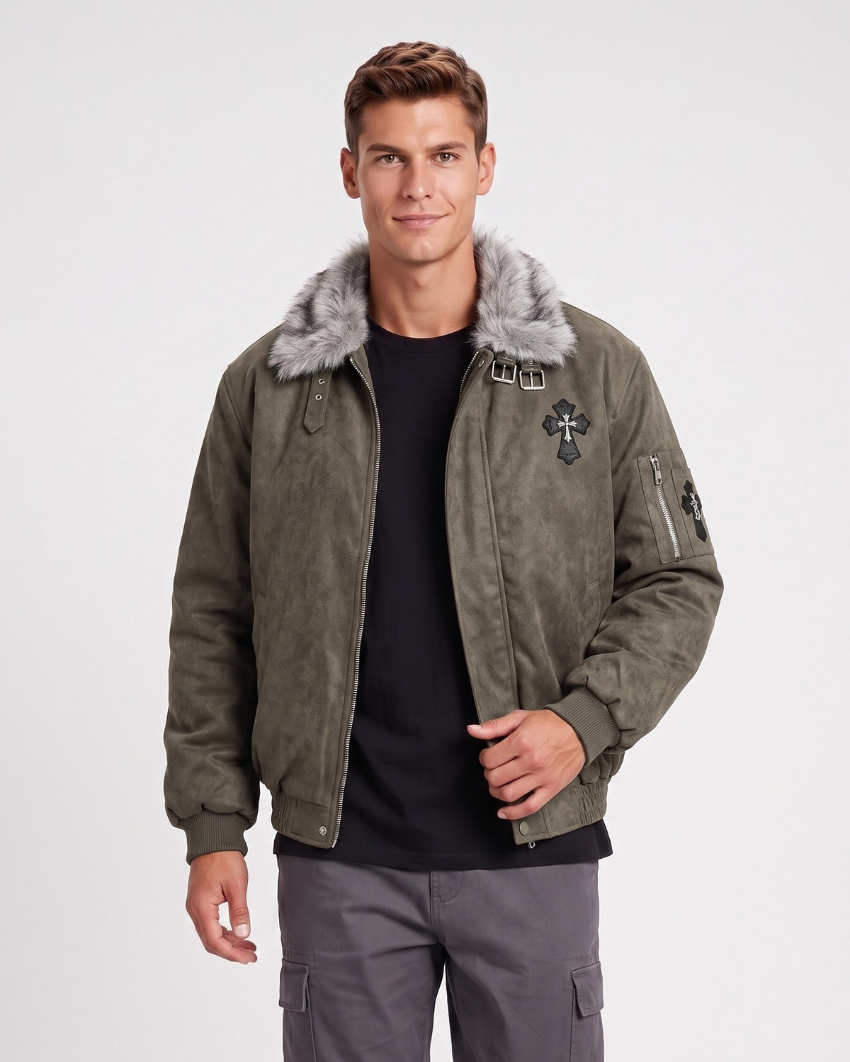 KZZ Men's Padded Long-Sleeve Jacket
