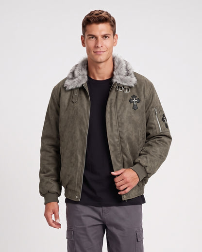 KZZ Men's Padded Long-Sleeve Jacket