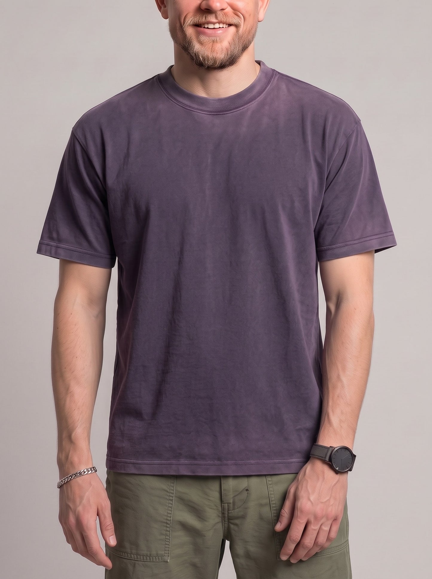 KZZ Plus-size washed ombre short-sleeve top