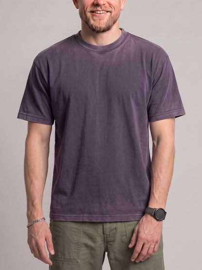 KZZ Plus-size washed ombre short-sleeve top