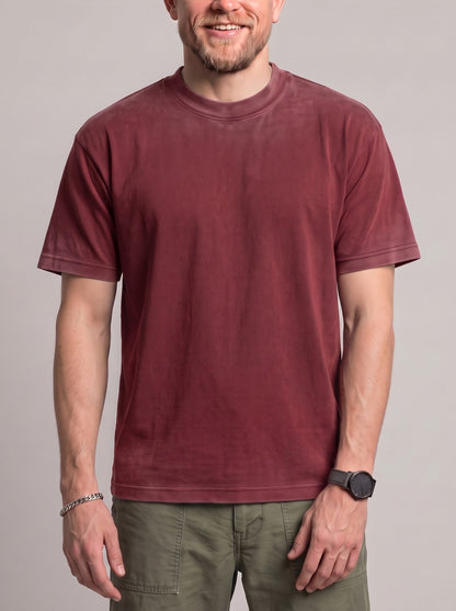 KZZ Plus-size washed ombre short-sleeve top