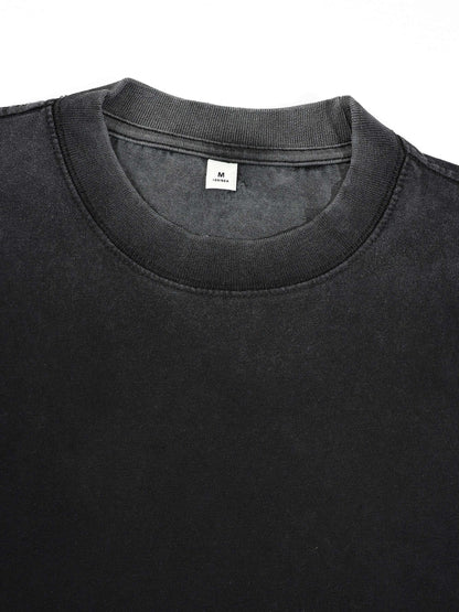 KZZ Plus-size washed ombre short-sleeve top