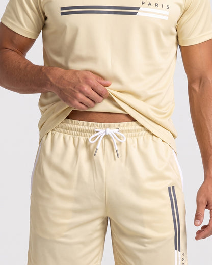 KZZ Men's Summer Regular-Fit Short-Sleeve T-Shirt and Shorts