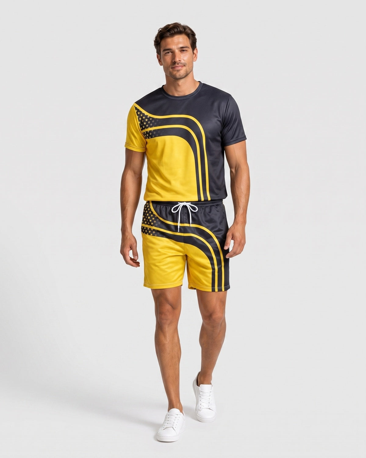 KZZ Men's Casual Fashion Two-Piece Set