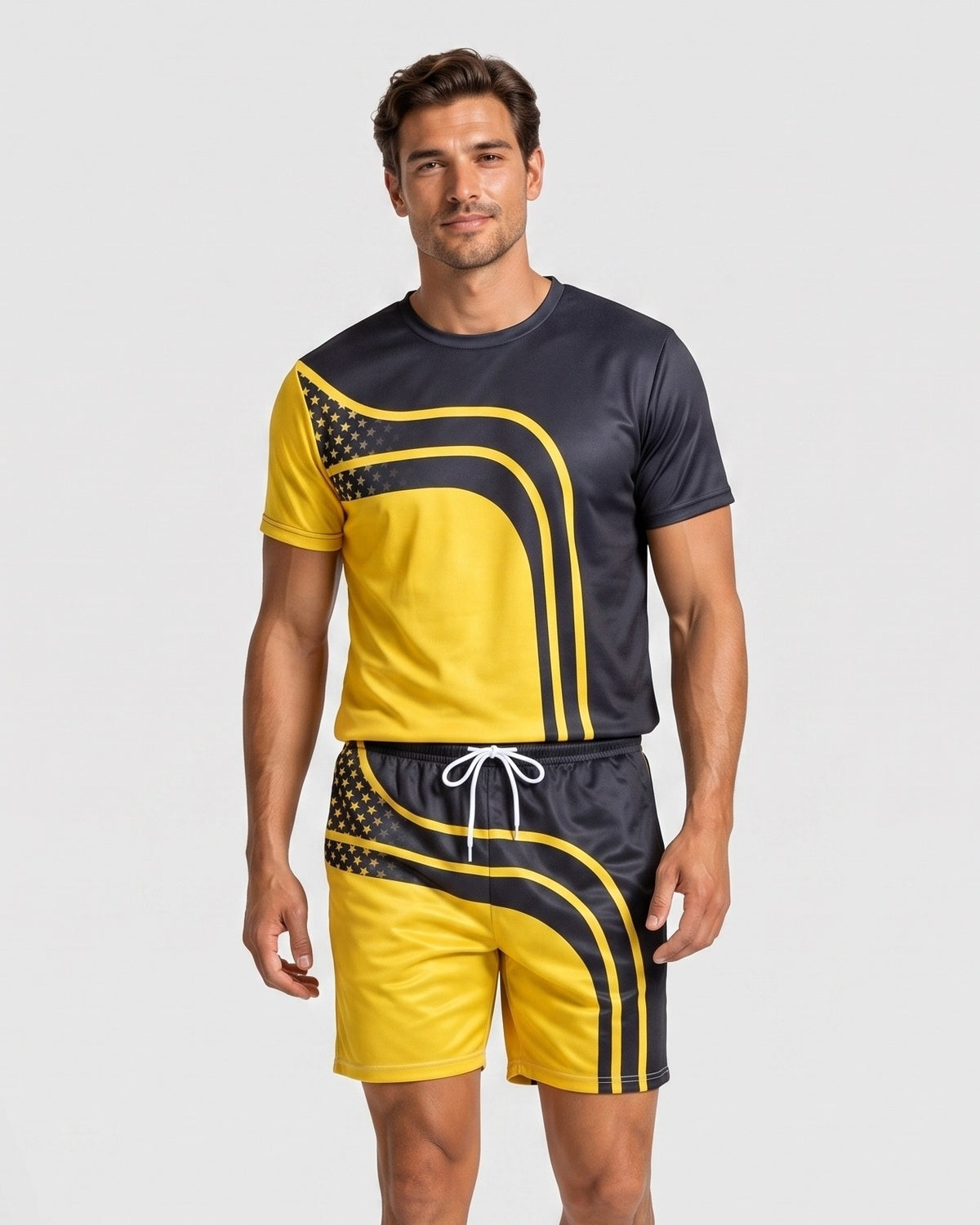 KZZ Men's Casual Fashion Two-Piece Set