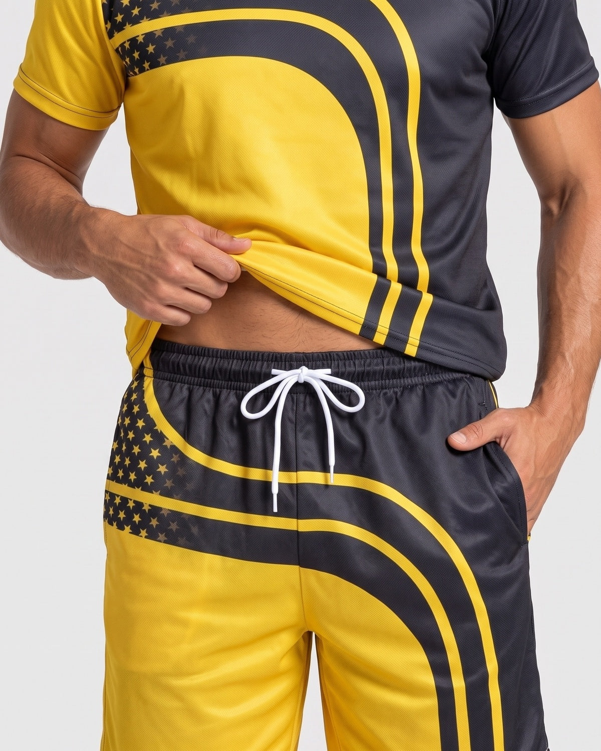 KZZ Men's Casual Fashion Two-Piece Set