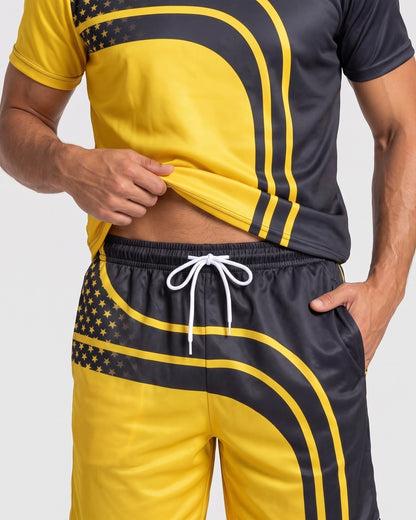 KZZ Men's Casual Fashion Two-Piece Set