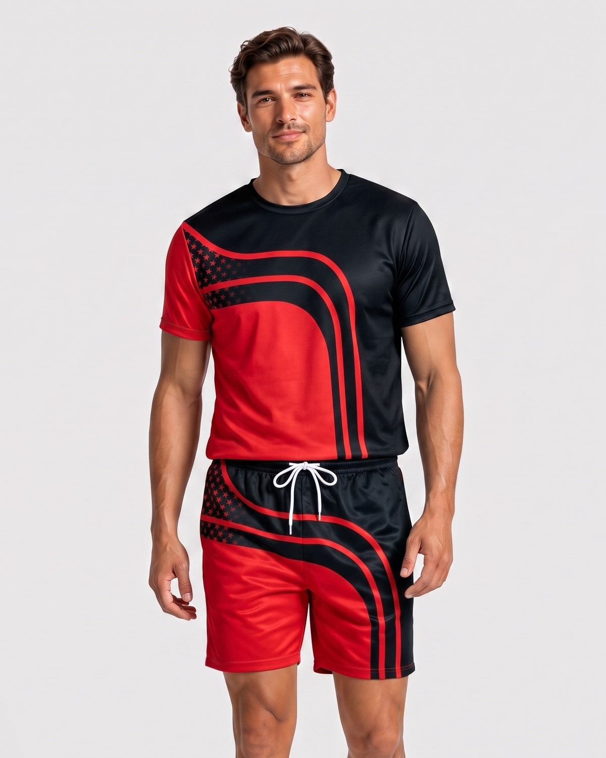 KZZ Men's Casual Fashion Two-Piece Set