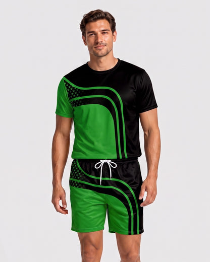 KZZ Men's Casual Fashion Two-Piece Set
