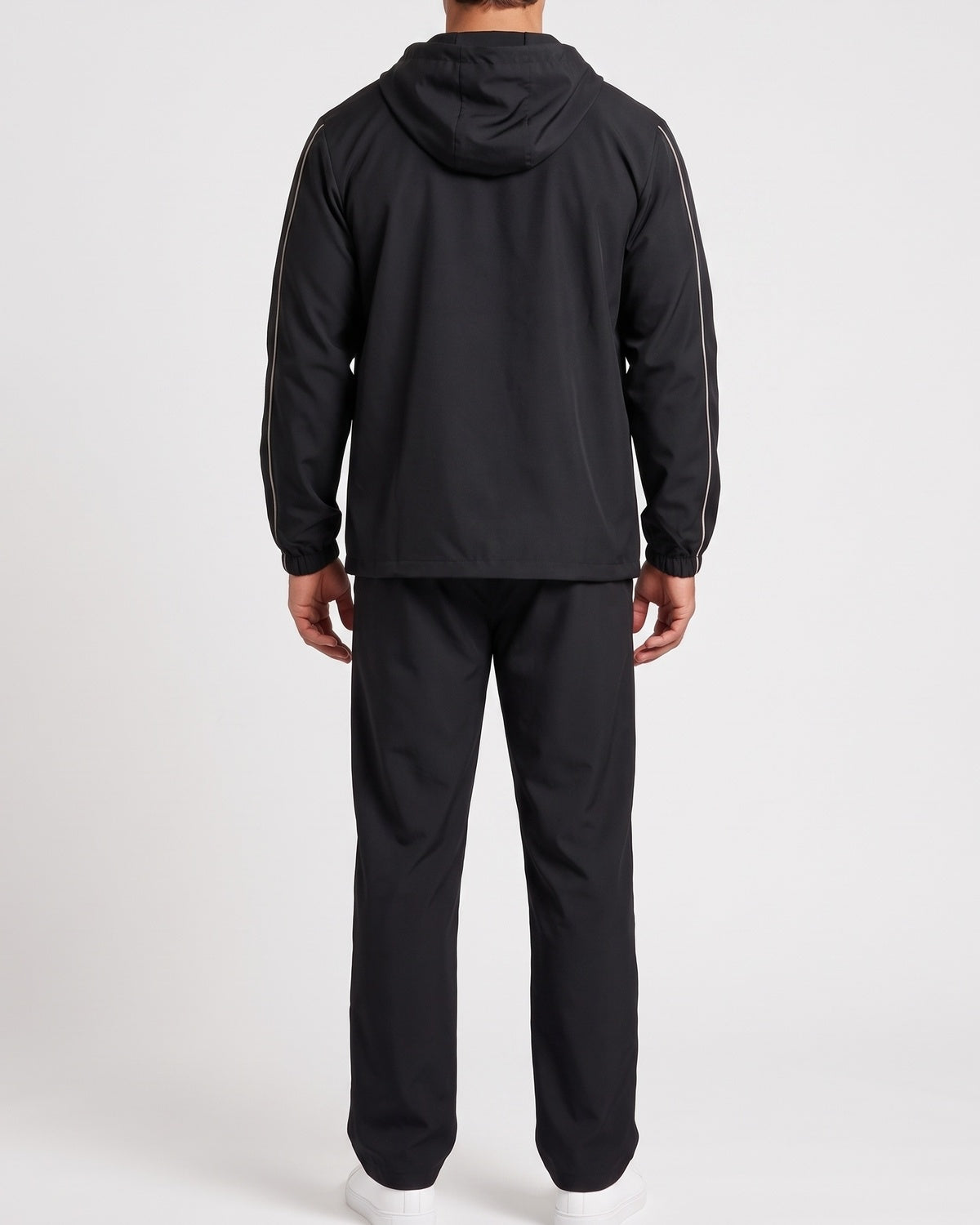KZZ Men's two-piece black functional sportswear set