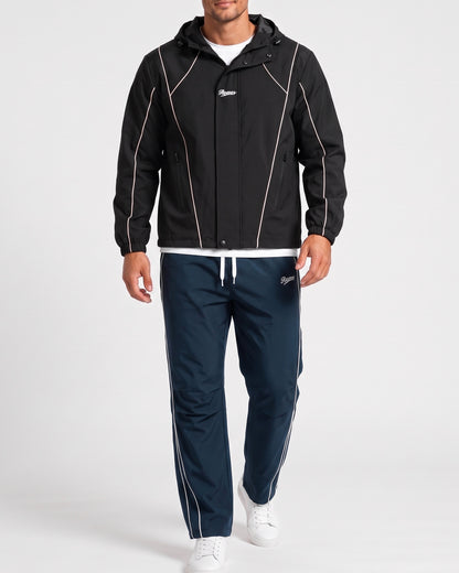 KZZ Men's two-piece black functional sportswear set