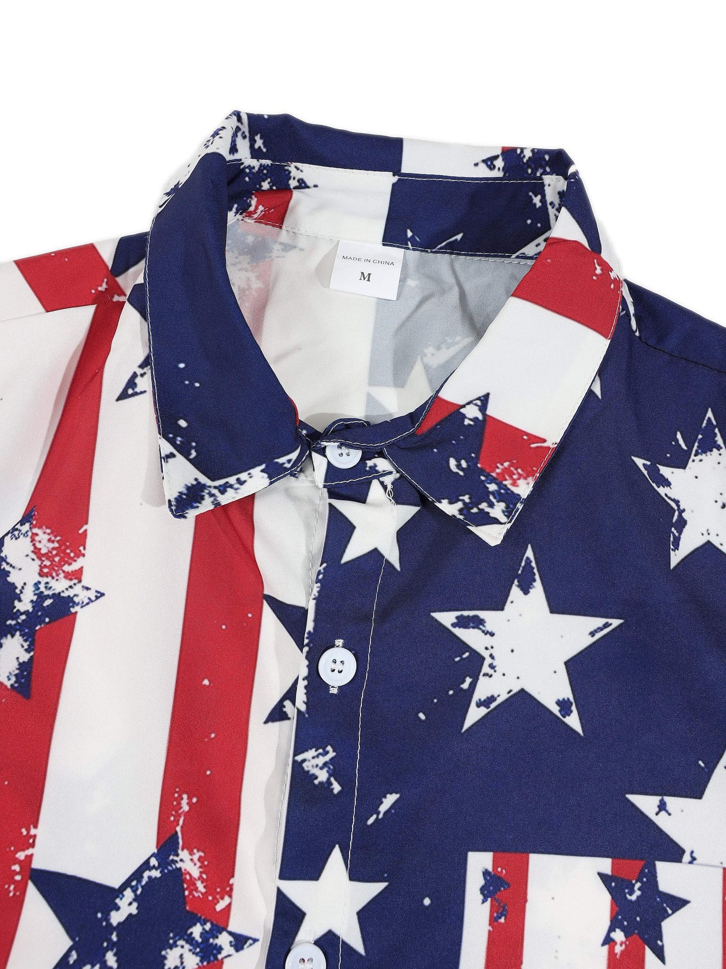 KZZ Men's short-sleeve button-down shirt