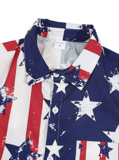 KZZ Men's short-sleeve button-down shirt