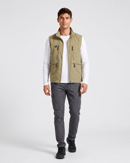 KZZ Men's multi-pocket vest