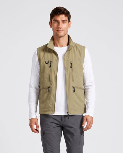 KZZ Men's multi-pocket vest