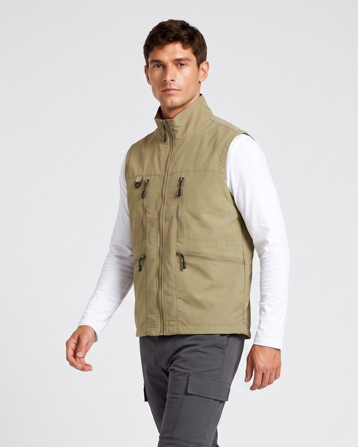 KZZ Men's multi-pocket vest