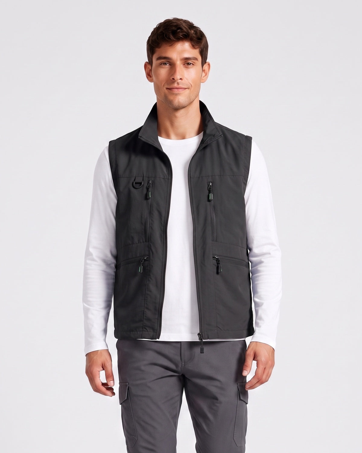 KZZ Men's multi-pocket vest