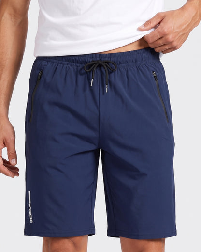 KZZ Men's Stretch Ice Silk Sports Shorts